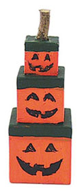 Dollhouse Miniature Stacking Jack-O-Lantern Boxes